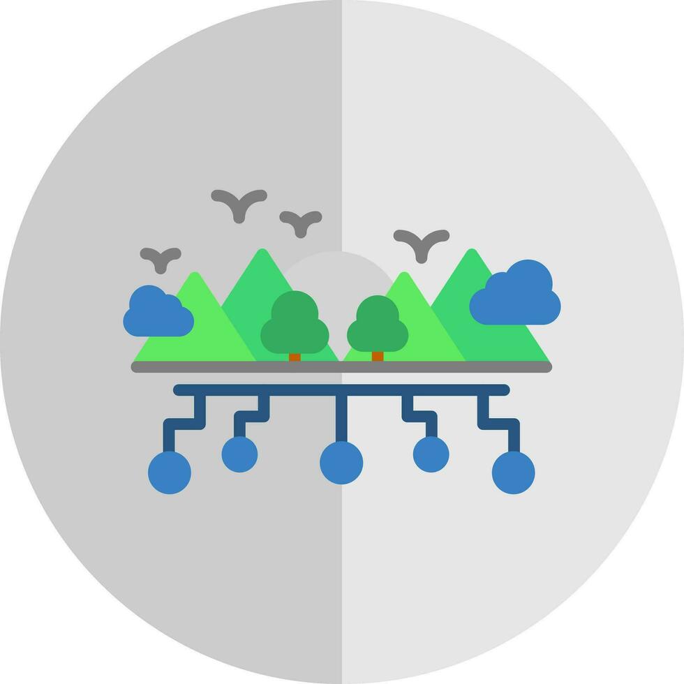 ai-gegenereerd landschappen vector icoon ontwerp