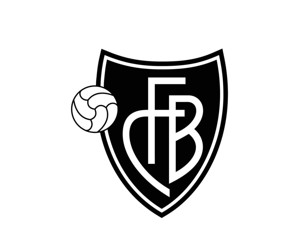 Bazel logo club symbool zwart Zwitserland liga Amerikaans voetbal abstract ontwerp vector illustratie