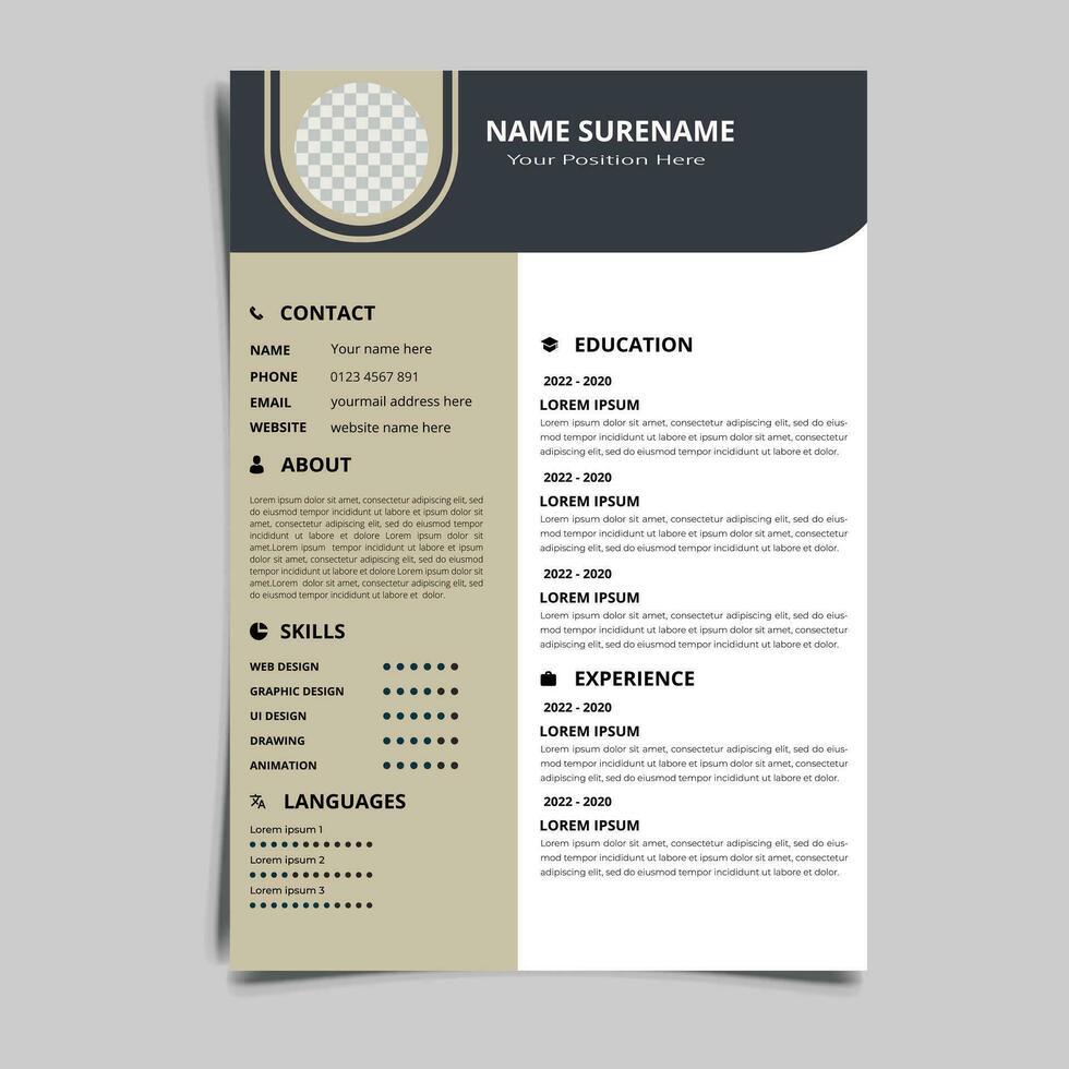 professioneel hervat CV vector grafisch Sjablonen