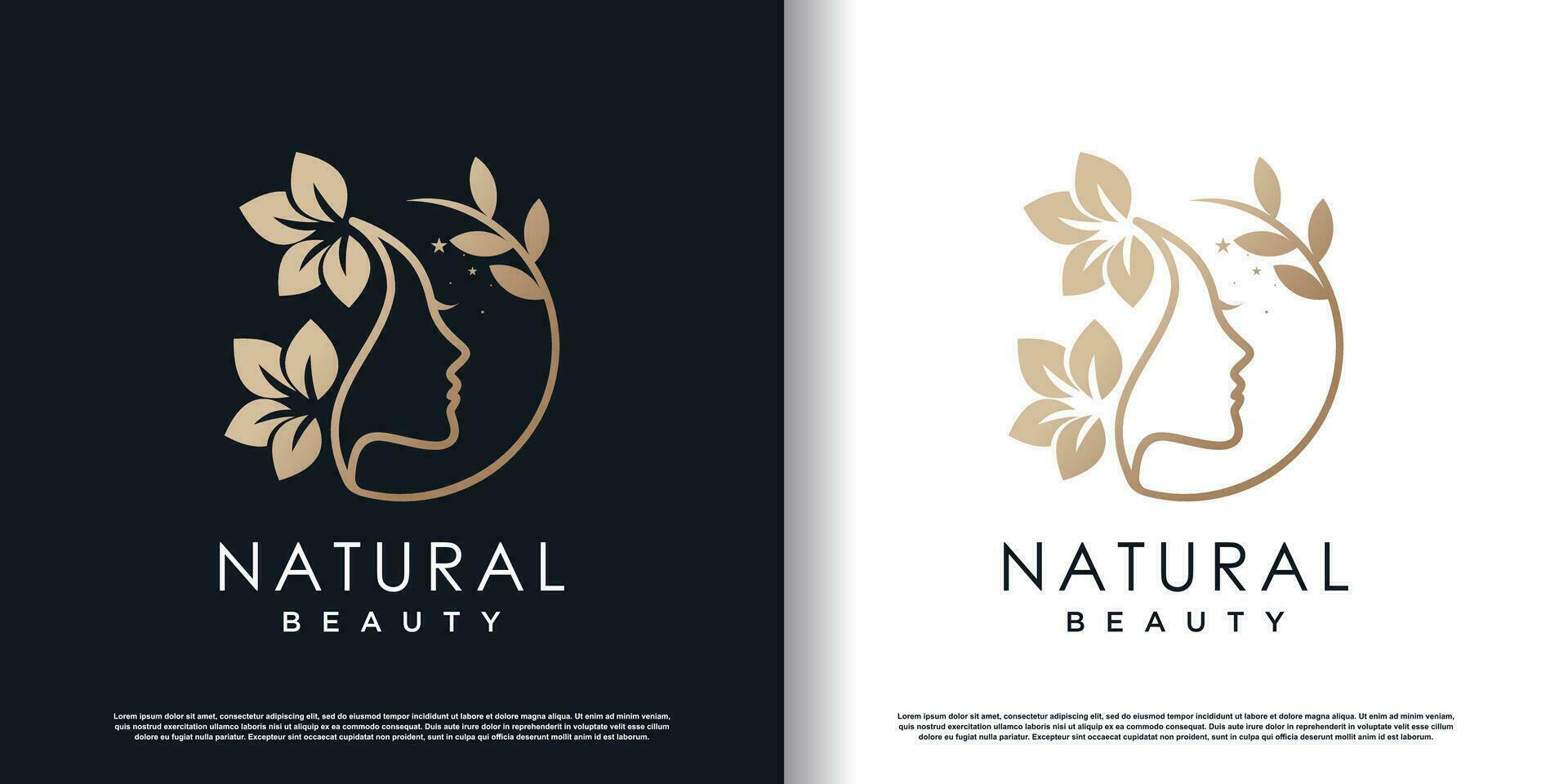 schoonheid Dames logo met creatief uniek concept premie vector