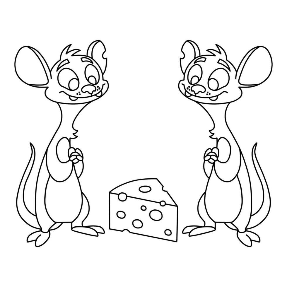 hand- getrokken muis tekenfilm kleur boek illustratie vector