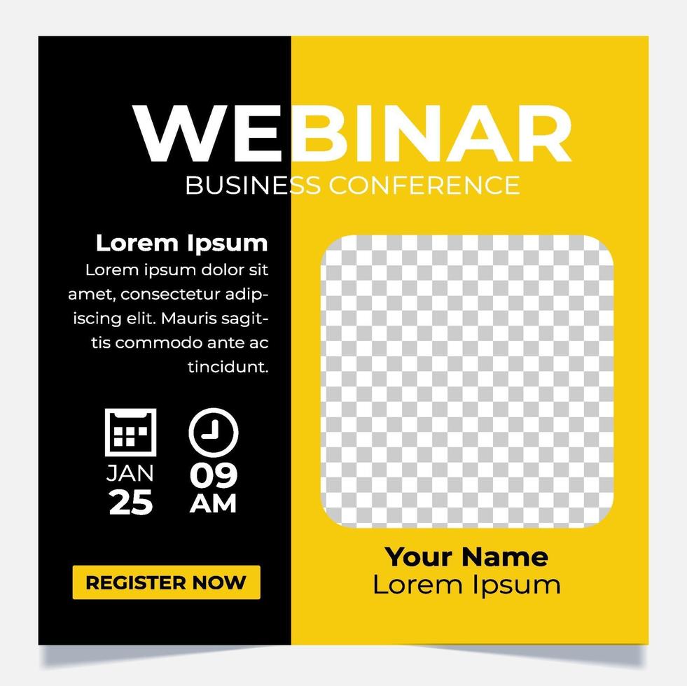 banner webinar-sjabloon vector