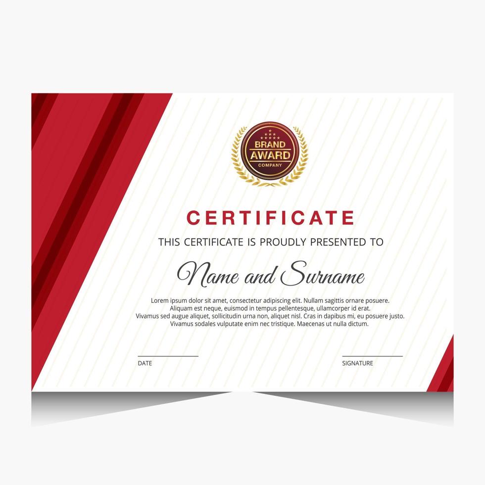 elegant luxe certificaatsjabloonontwerp vector