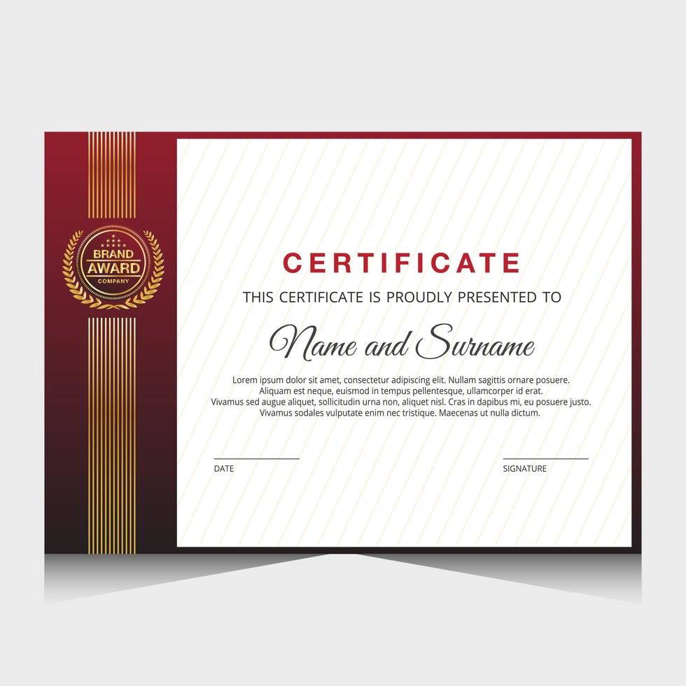 elegant luxe certificaatsjabloonontwerp vector