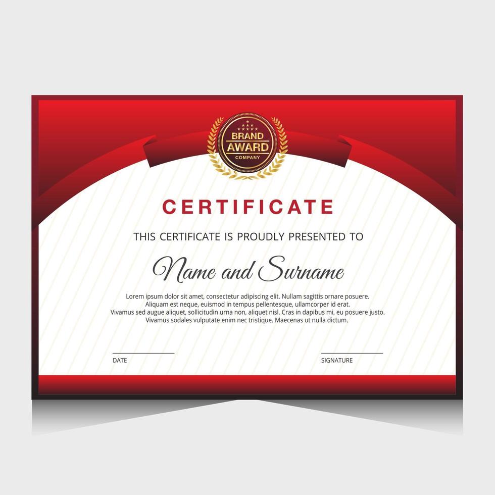 elegant luxe certificaatsjabloonontwerp vector