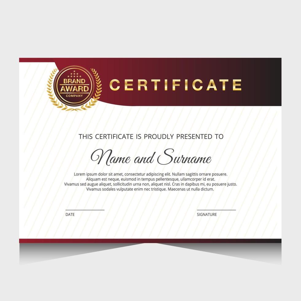 elegant luxe certificaatsjabloonontwerp vector