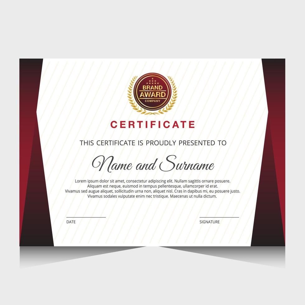 elegant luxe certificaatsjabloonontwerp vector