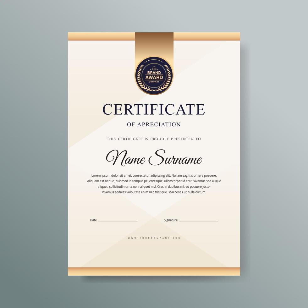 elegant luxe certificaatsjabloonontwerp vector