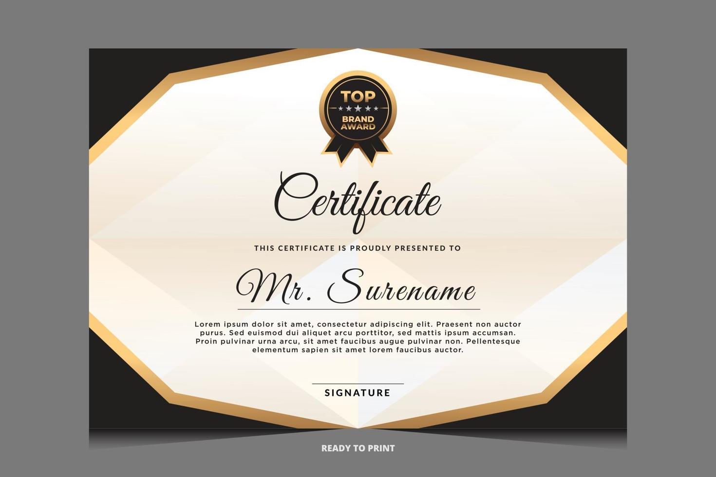 elegant luxe certificaatsjabloonontwerp vector