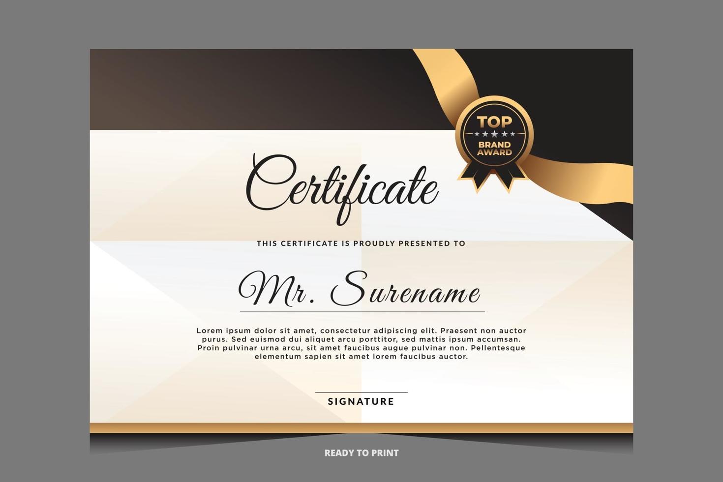 elegant luxe certificaatsjabloonontwerp vector