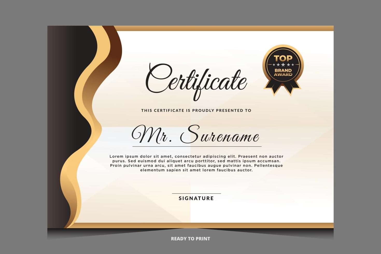 elegant luxe certificaatsjabloonontwerp vector