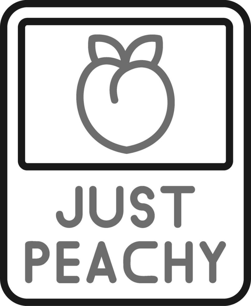 alleen maar peachy vector icoon