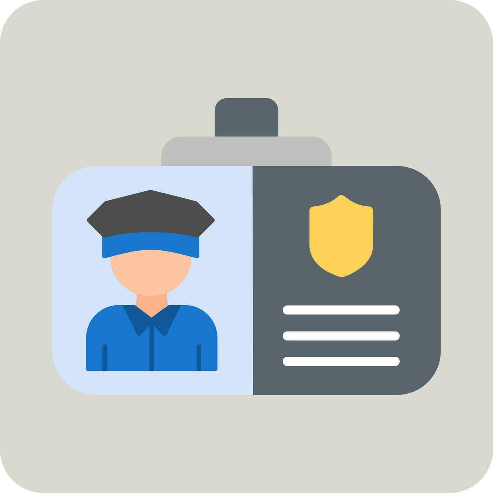 Politie identificatie vector icoon