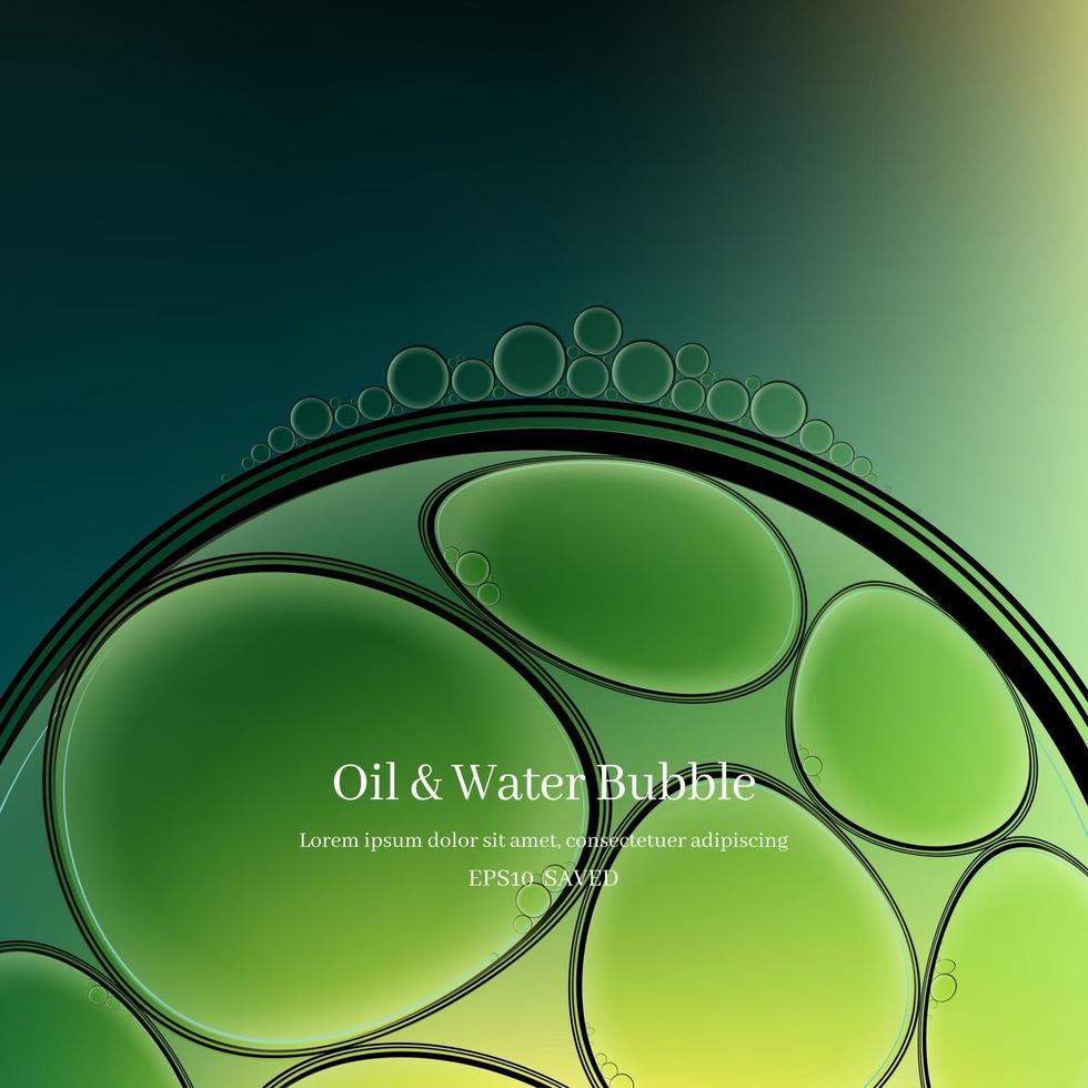 olie druppels op een wateroppervlak abstracte achtergrond. vector