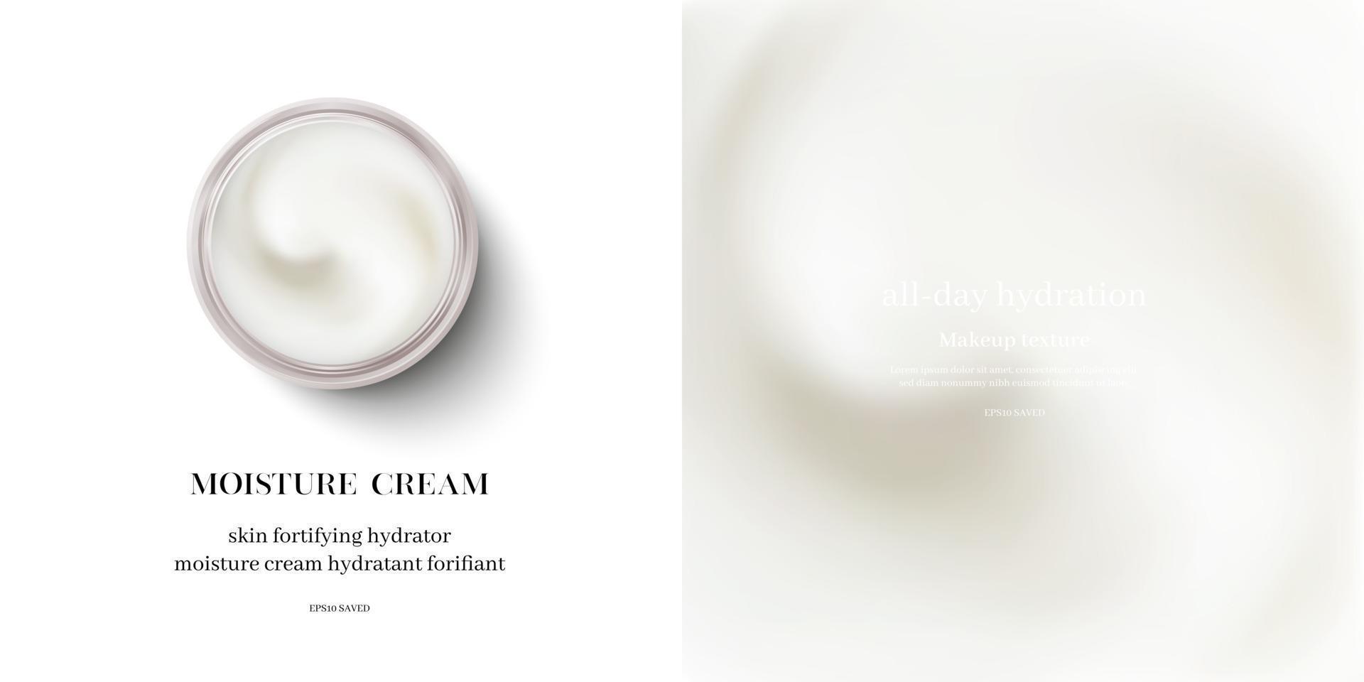 hydraterende crème of swirl cosmetische crème, bovenaanzicht vector. vector