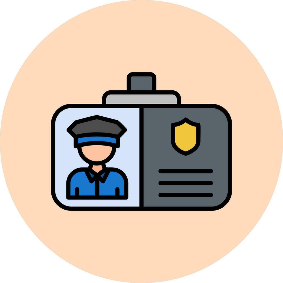 Politie identificatie vector icoon