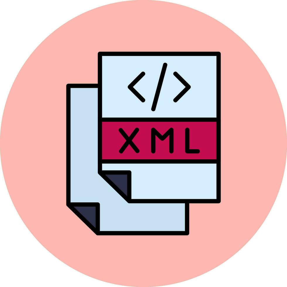 xml-bestand vectorpictogram vector