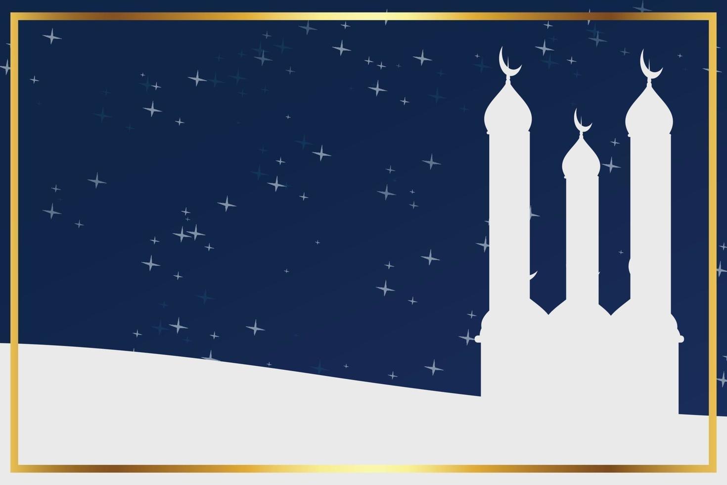 islamitische achtergrond met msoque en maan vector