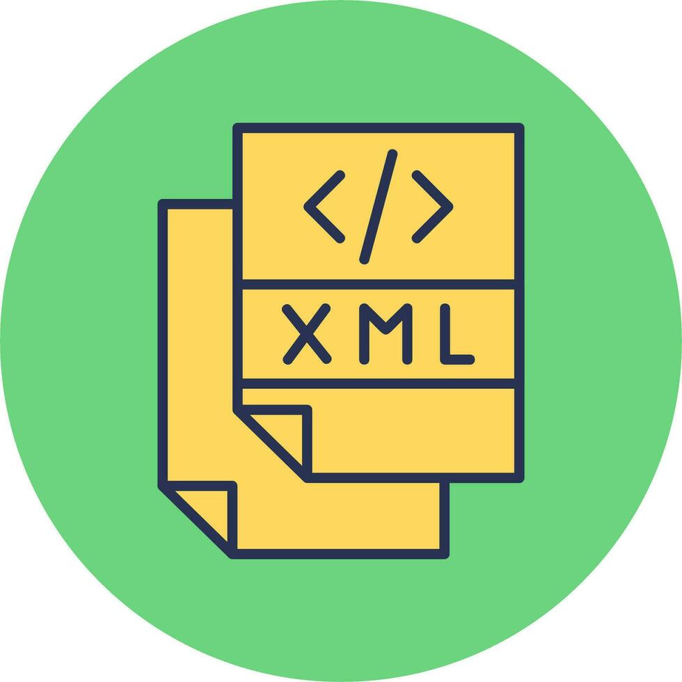 xml-bestand vectorpictogram vector