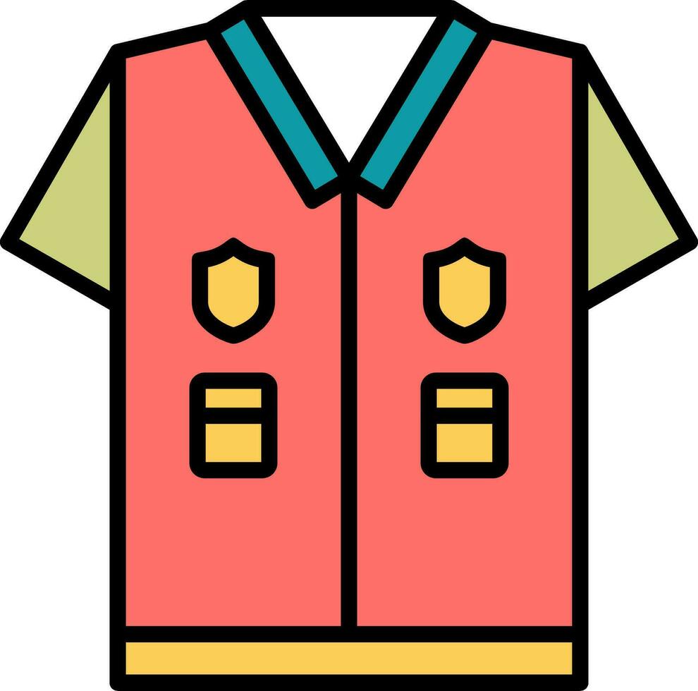 Politie uniform vector icoon