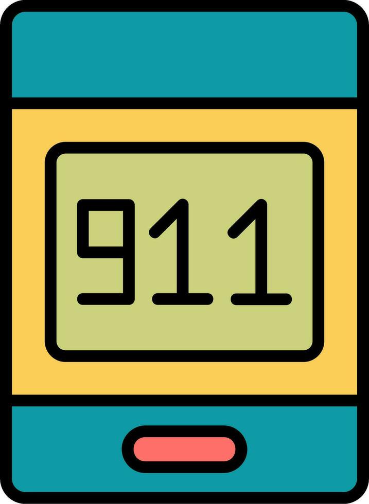 911 telefoontje vector icoon