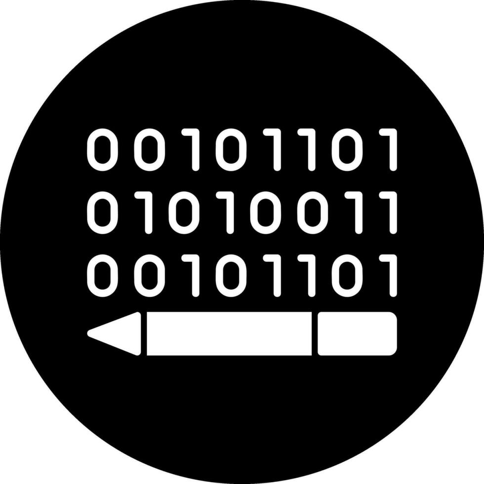 binair code vector icoon