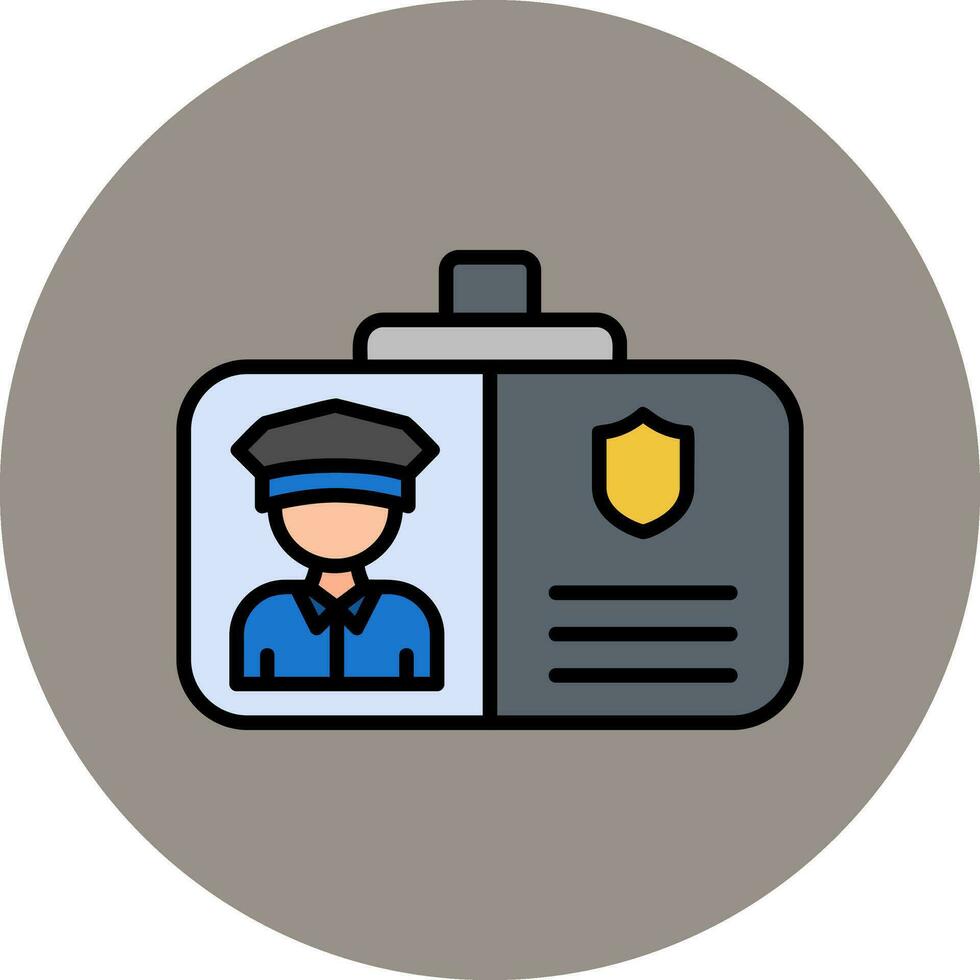 Politie identificatie vector icoon
