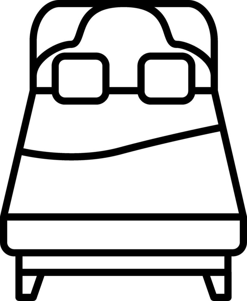 koningin bed vector icoon