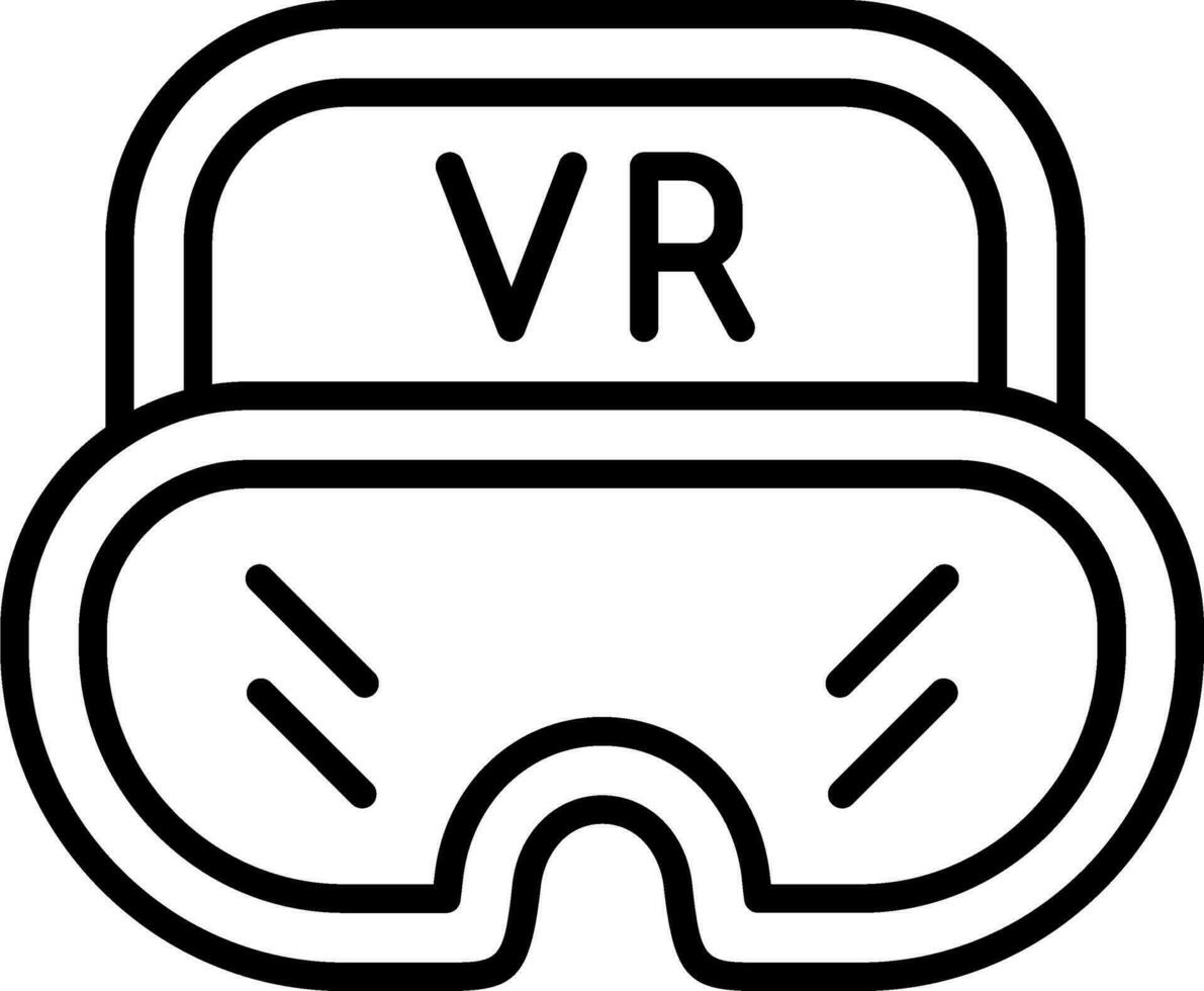 virtueel bril vector icoon