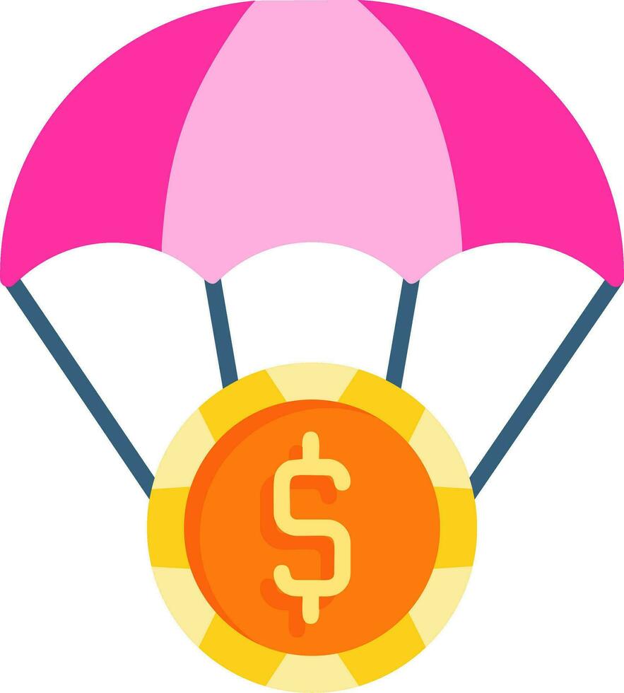 parachute vector pictogram