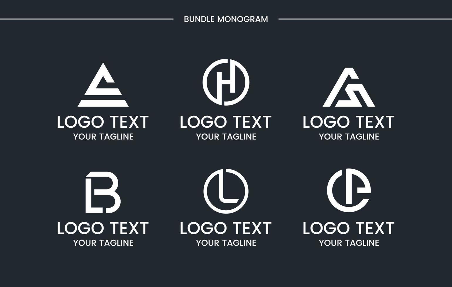 monogram set brief logo ontwerp vector