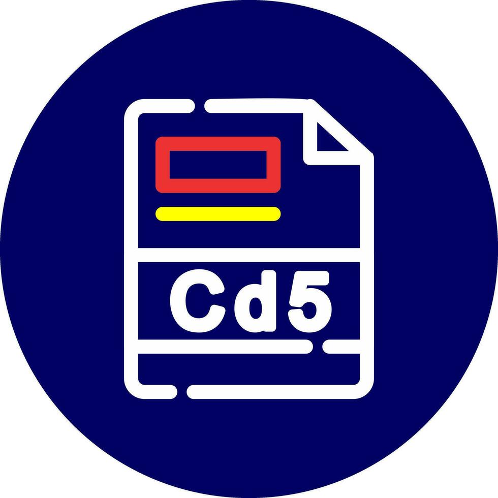 cd5 creatief icoon ontwerp vector