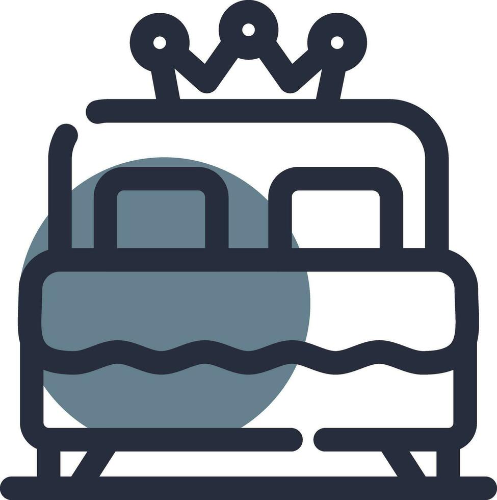 dubbele bed creatief icoon ontwerp vector