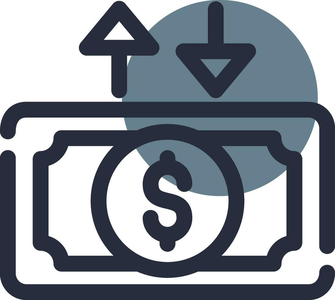 contant geld stromen creatief icoon ontwerp vector