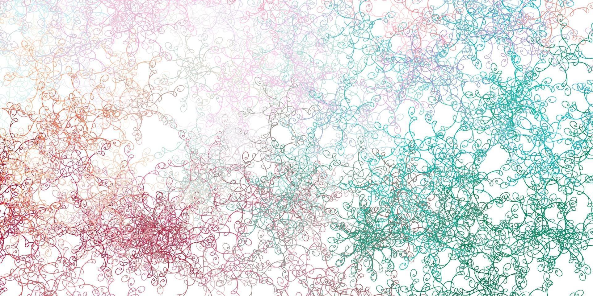 lichtgroene, rode vectorachtergrond met gebogen lijnen. vector