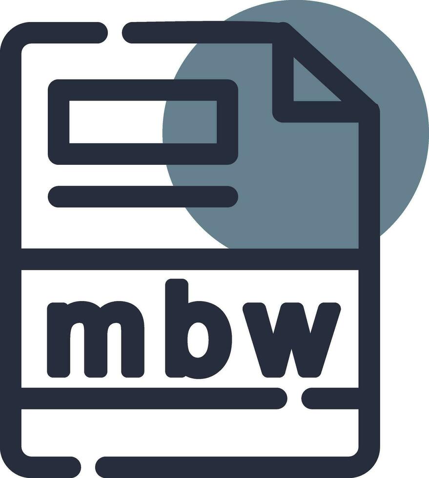 mbw creatief icoon ontwerp vector