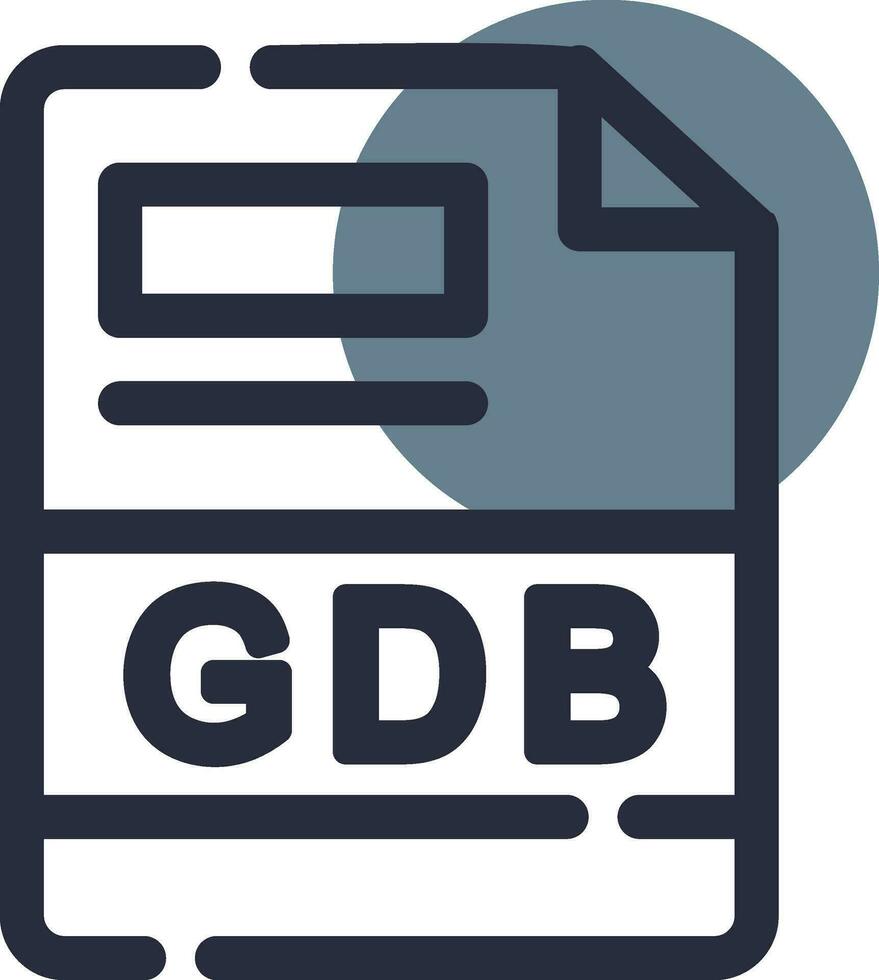 gdb creatief icoon ontwerp vector