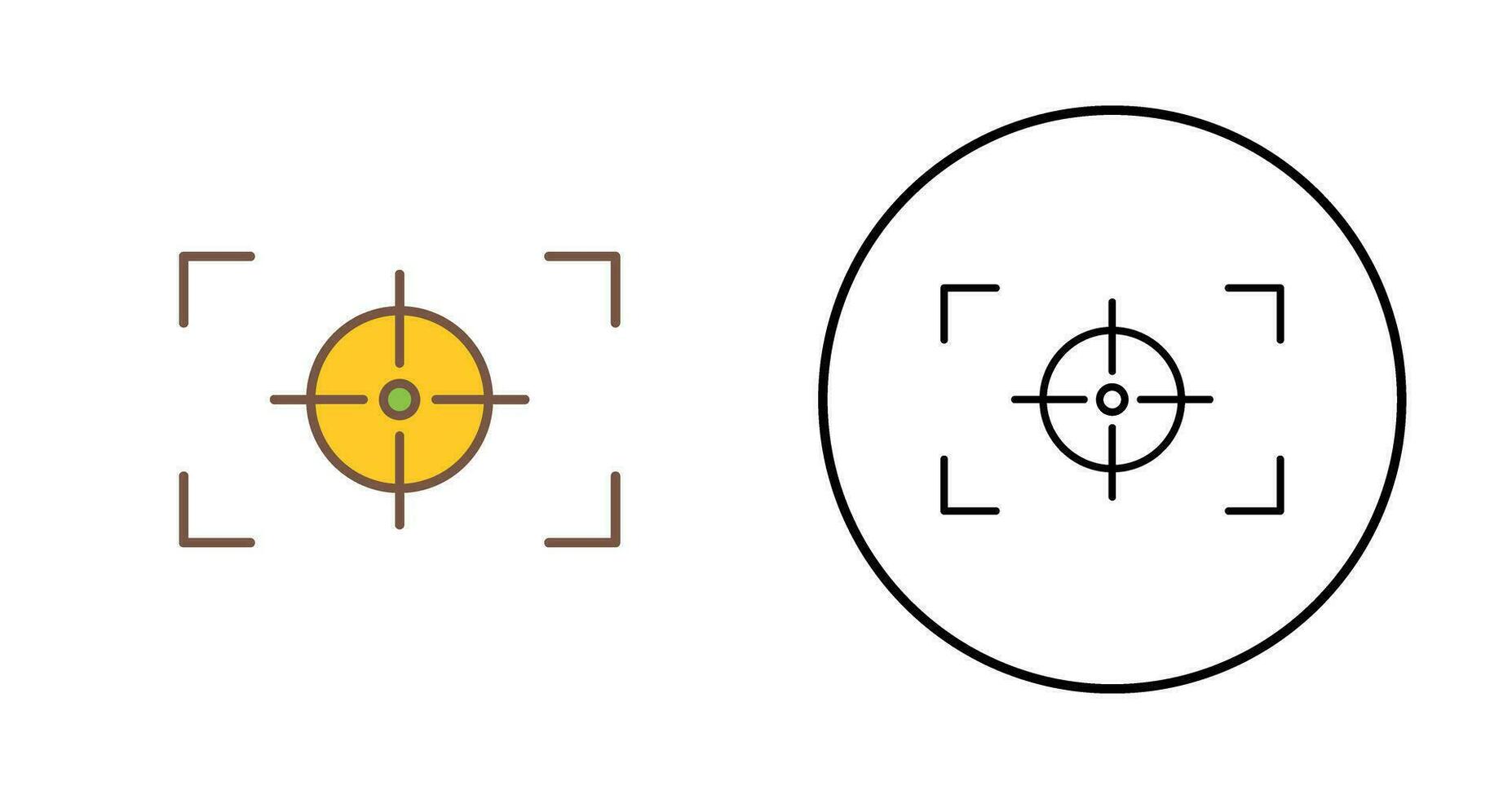 uniek focus horizontaal vector icoon