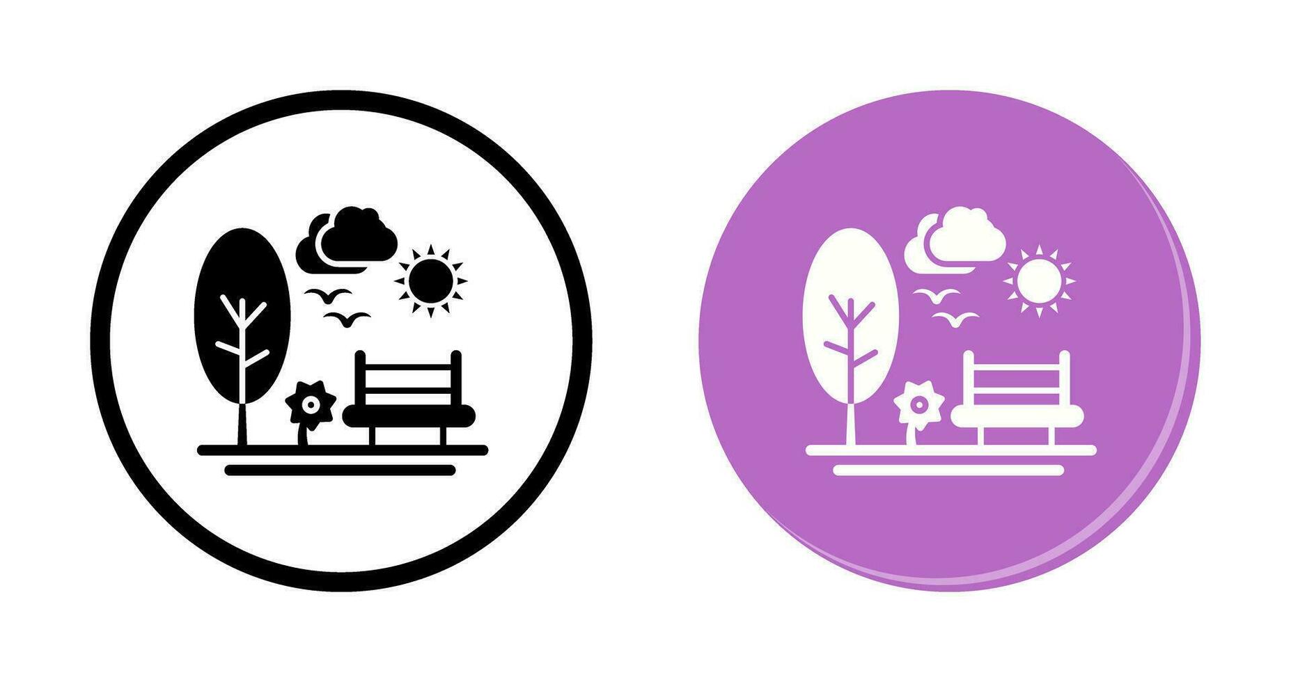 park vector pictogram