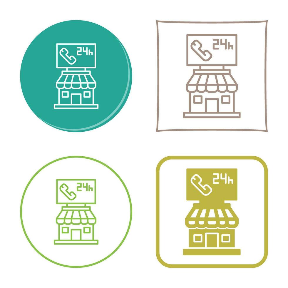 24 uur vectorpictogram vector