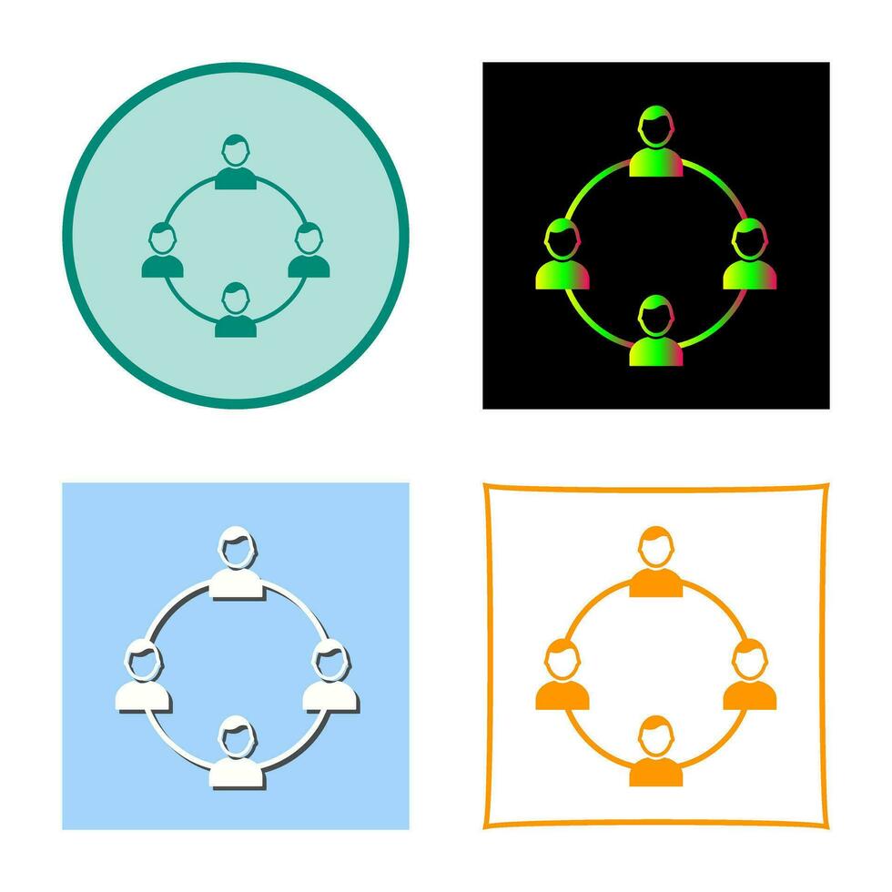uniek netwerk groep vector icoon