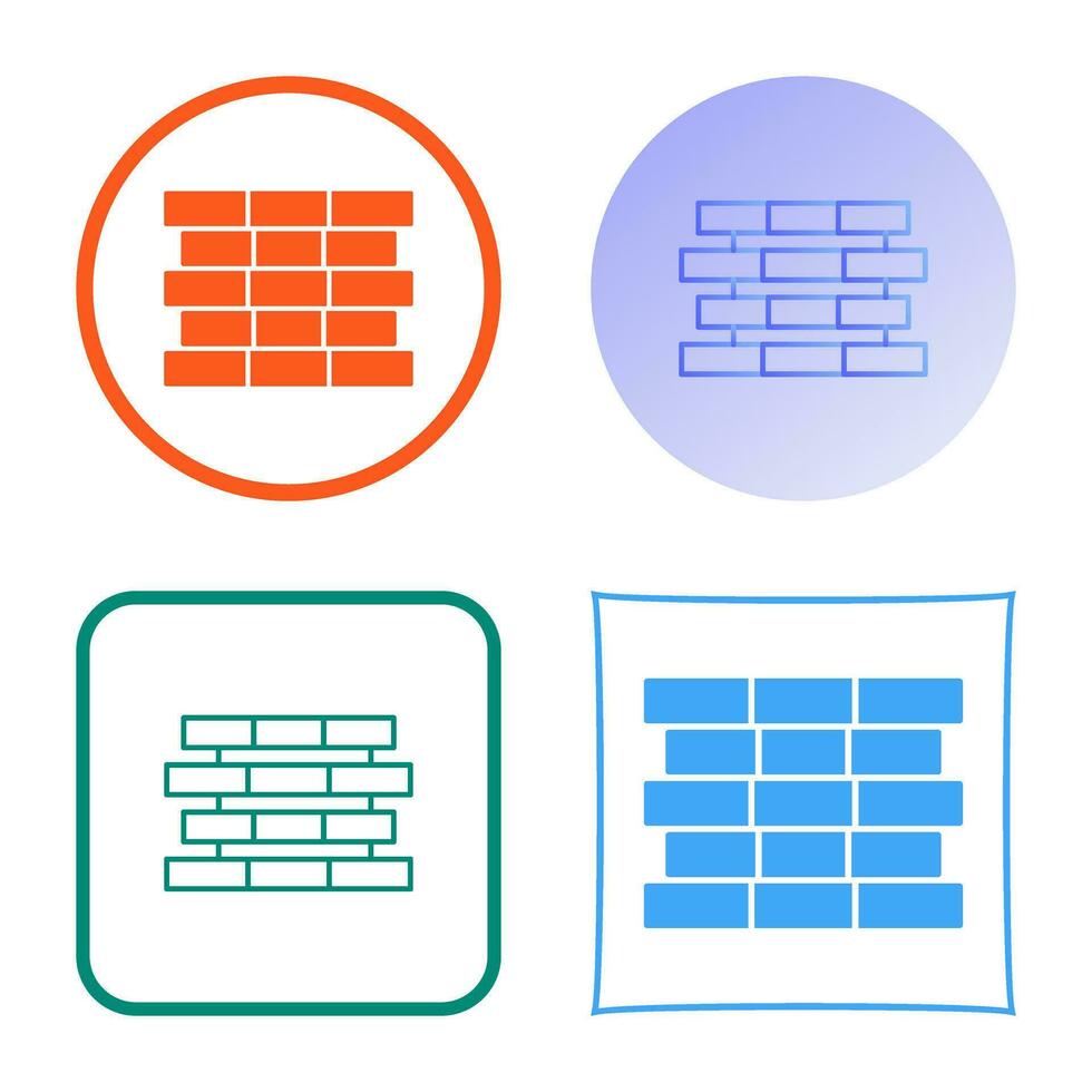 uniek bakstenen vector icoon