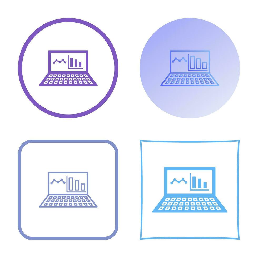 uniek online statistieken vector icoon