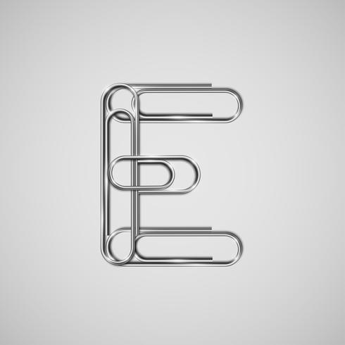 Gekoppelde paperclips vormen een karakter, vector