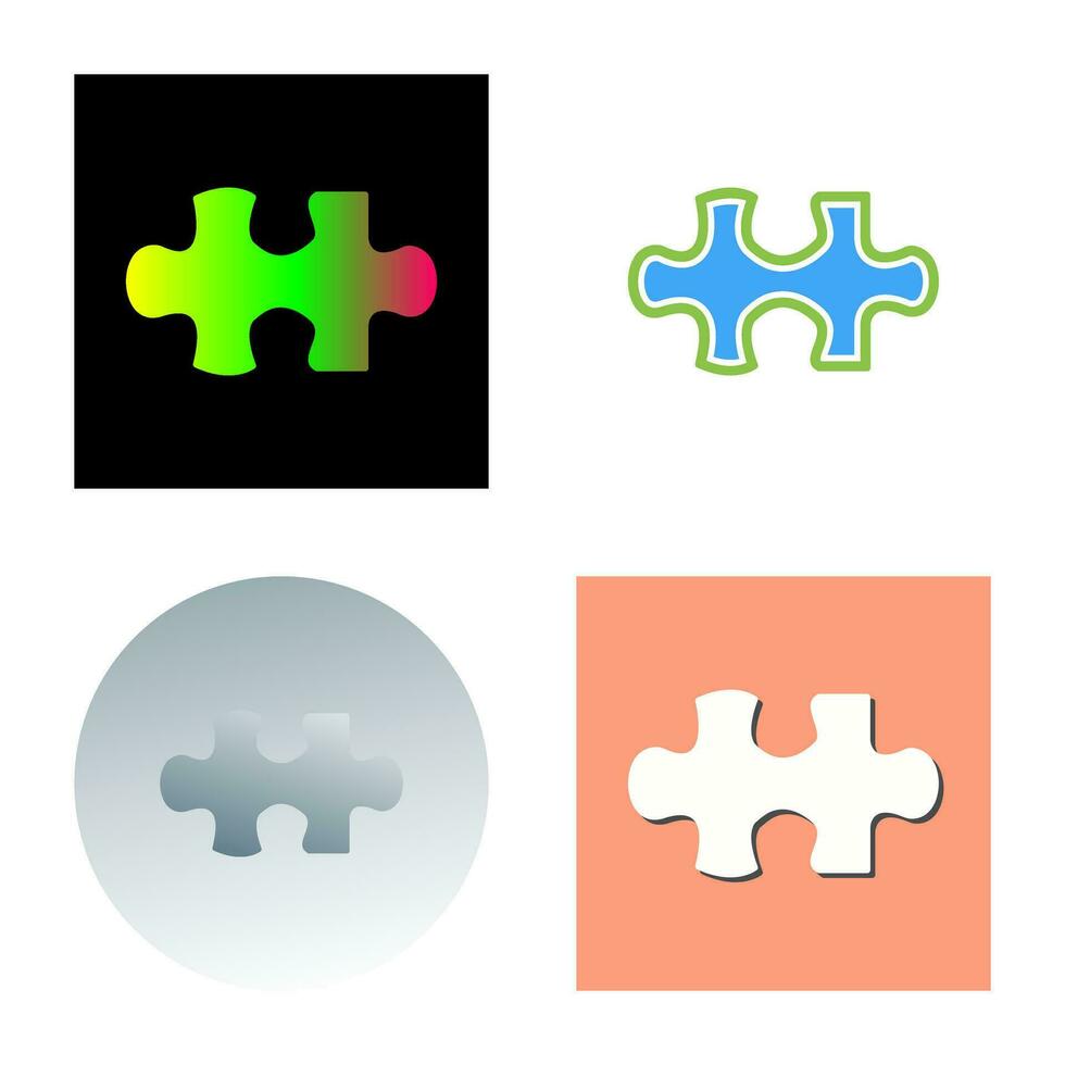 uniek puzzel stuk vector icoon