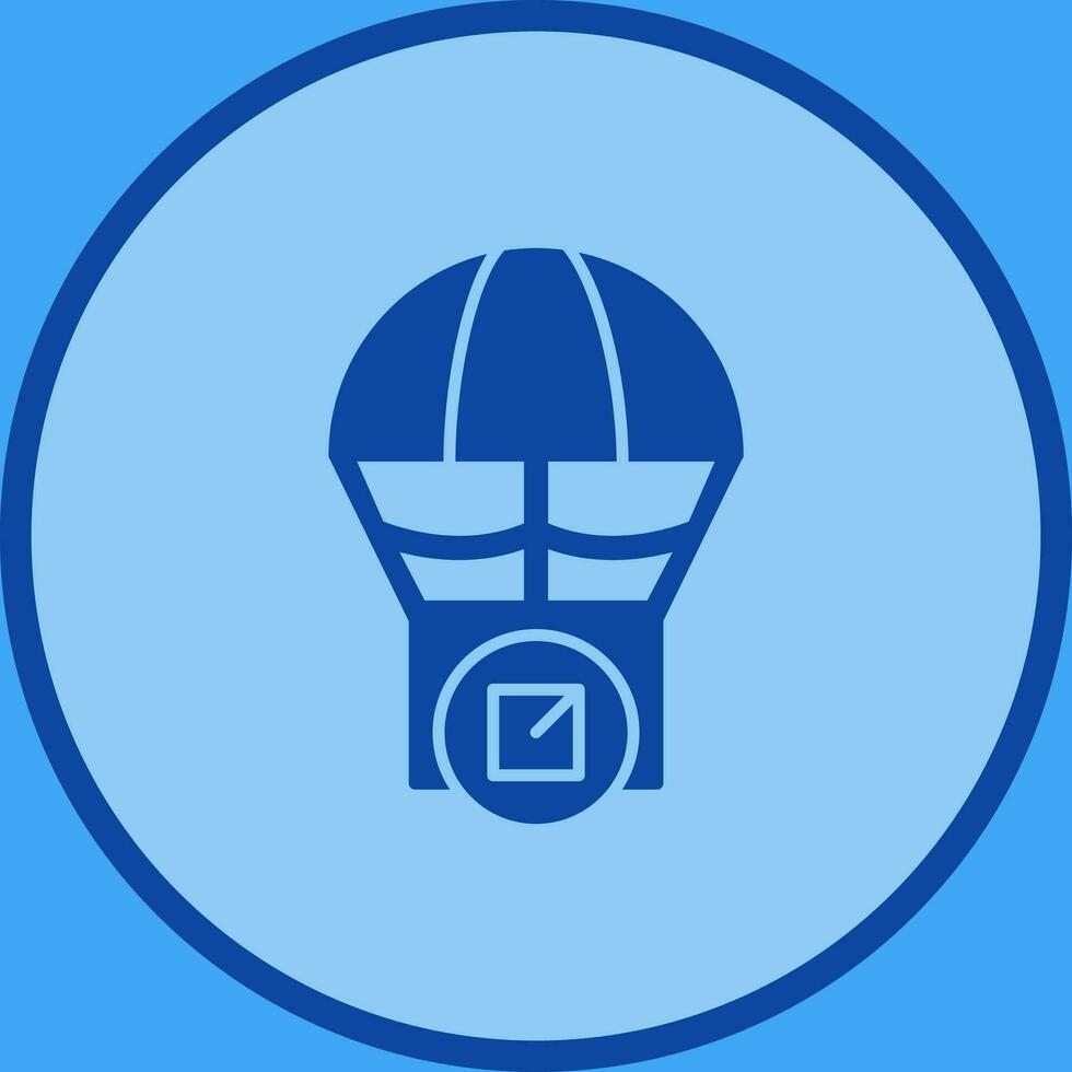 parachute vector pictogram