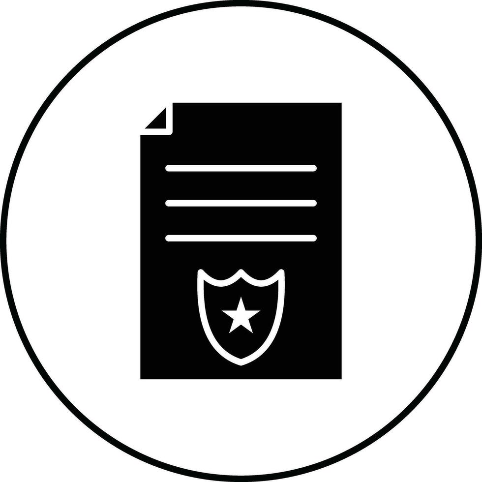 Politie certificaat vector icoon