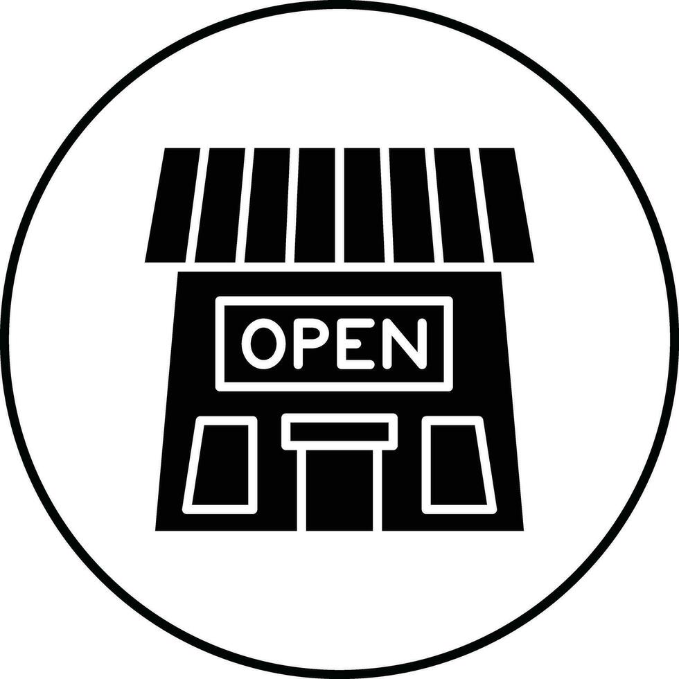 Open winkel teken vector icoon