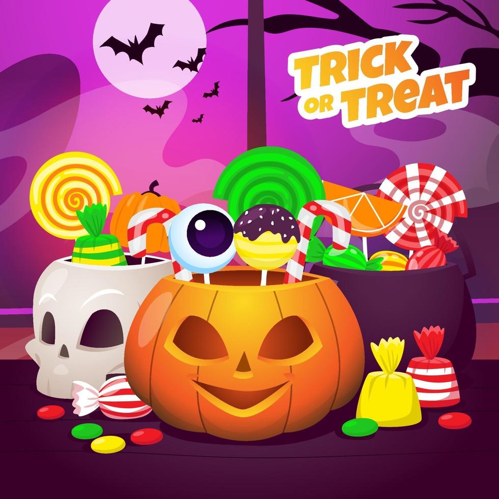 Halloween trick or treat vector