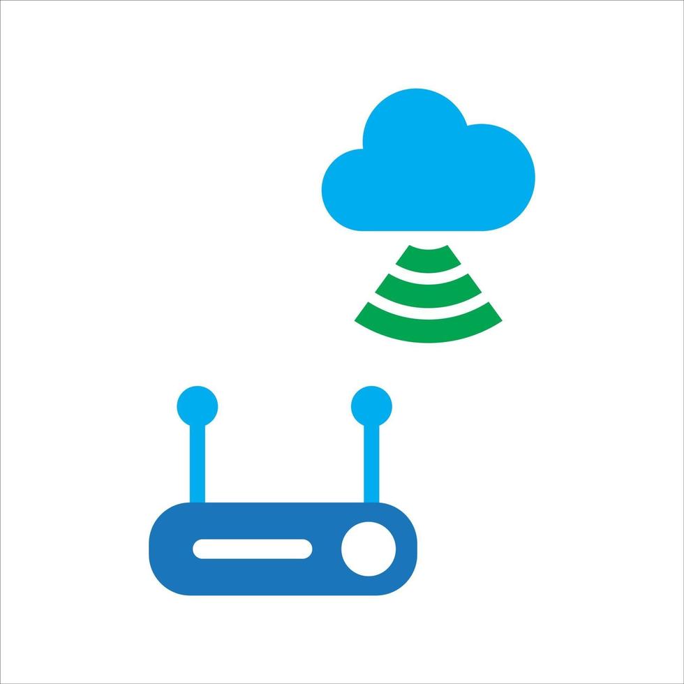 wolk illustratie. wolk met router. vector